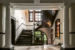 Details of the stairs at The Bvlgari Hotel Shanghai